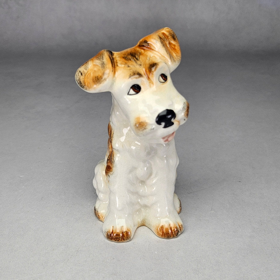 Vintage SylvaC 1378 Polychrome Seated Terrier Dog Figurine, view 1