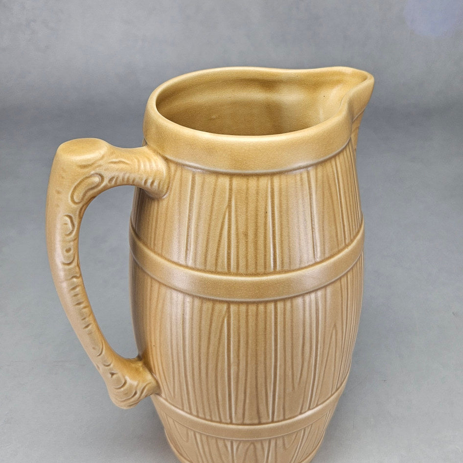 Vintage SylvaC 1435 Tan Cider Barrel Jug, view 4