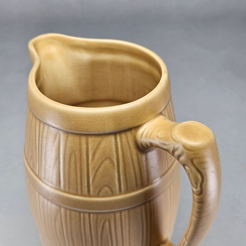 Vintage SylvaC 1435 Tan Cider Barrel Jug, view 5