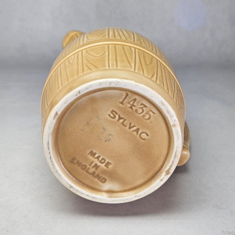Vintage SylvaC 1435 Tan Cider Barrel Jug, view 6