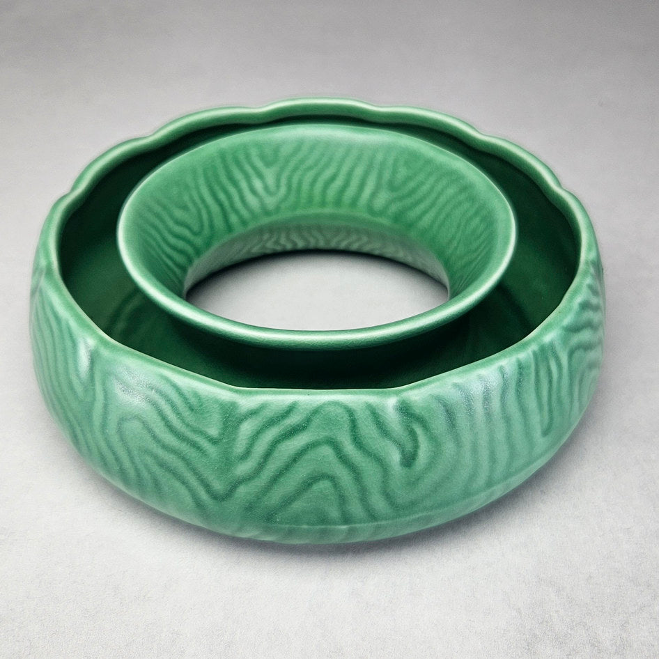 Vintage SylvaC 278 Green Posy Ring Vase, view 2