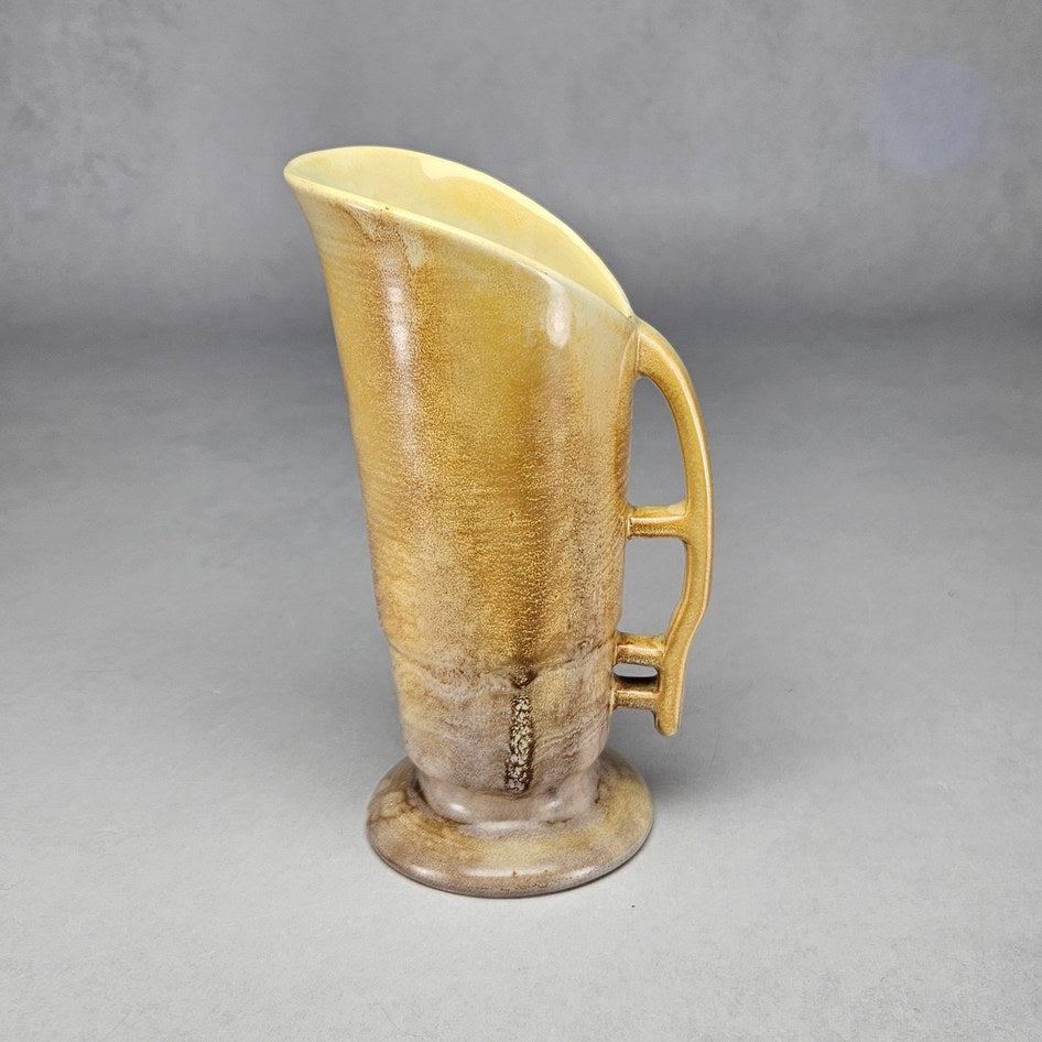 Vintage SylvaC 426 Art Deco Yellow and Brown Jug Vase, view 1