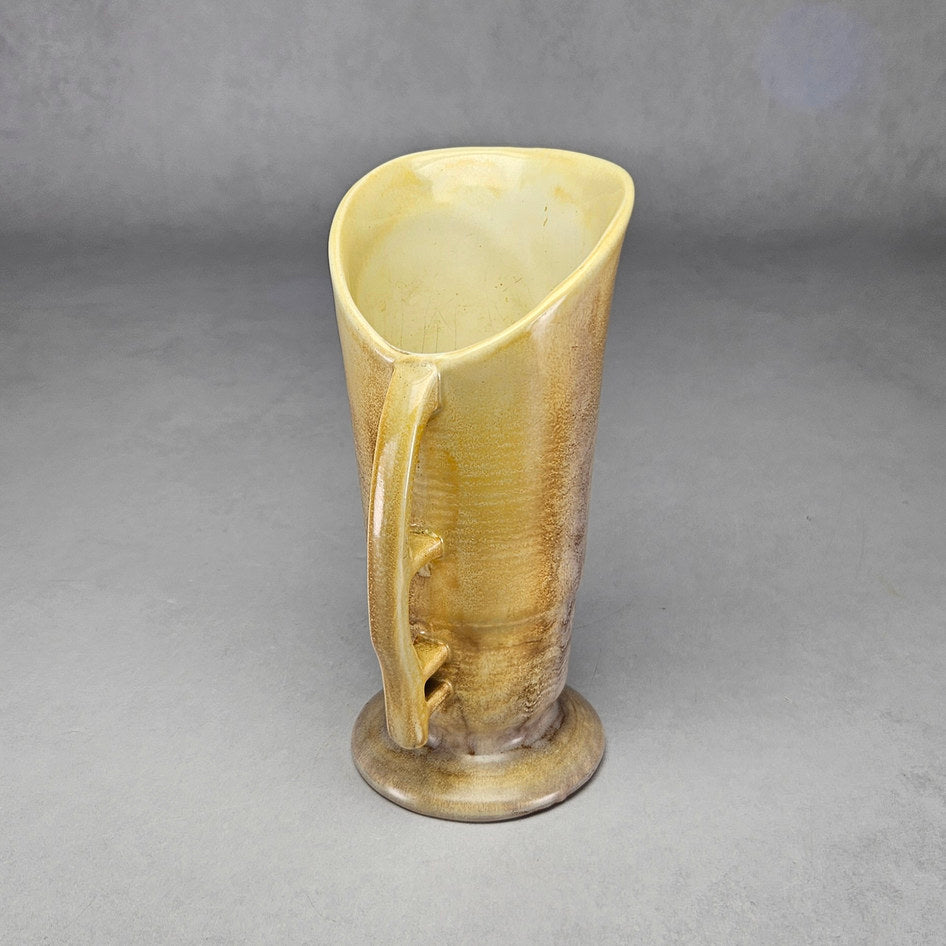 Vintage SylvaC 426 Art Deco Yellow and Brown Jug Vase, view 2