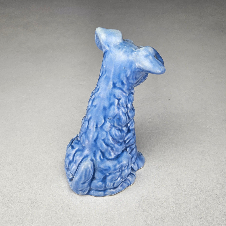 Vintage SylvaC 73 Blue Seated Terrier Dog Figurine, view 3
