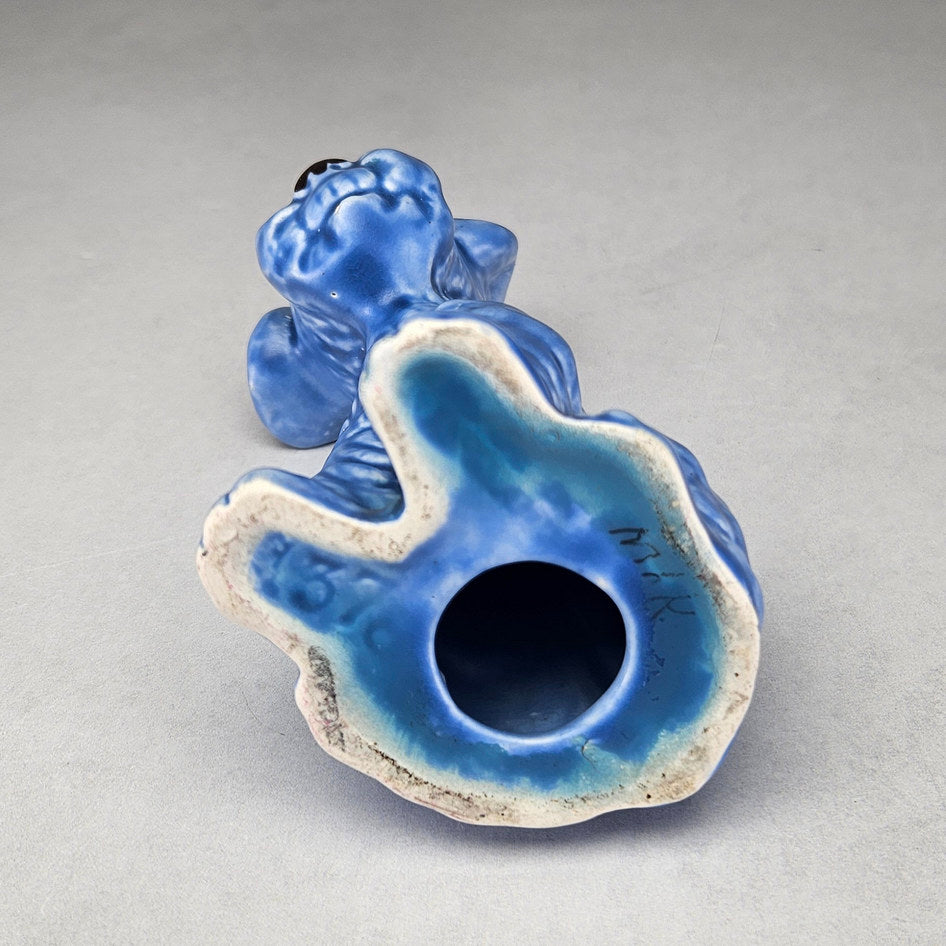 Vintage SylvaC 73 Blue Seated Terrier Dog Figurine, view 5