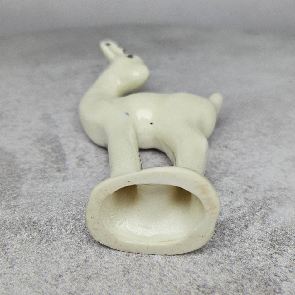 Vintage White Bone China Bokkie Figurine