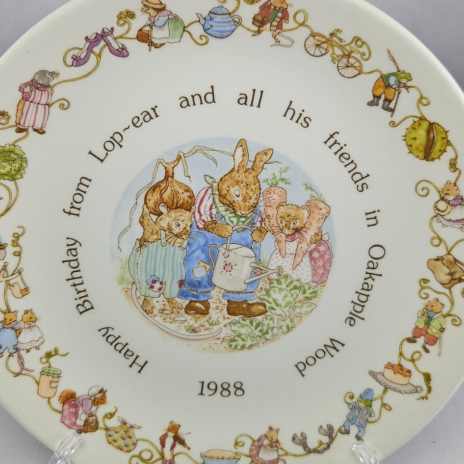 Wedgwood Oakapple Wood Happy Birthday 1998 Plate
