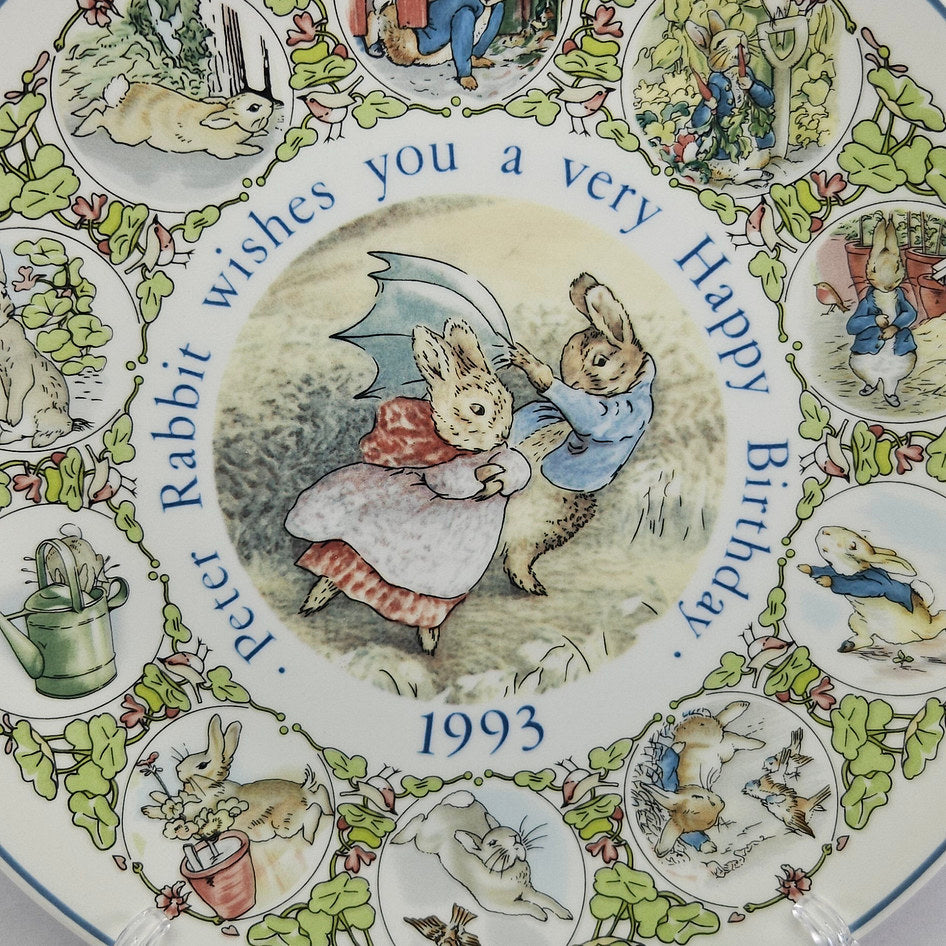 Wedgwood Peter Rabbit 1993 Birthday Plate