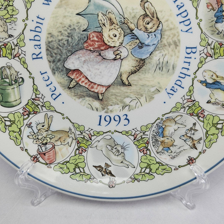Wedgwood Peter Rabbit 1993 Birthday Plate