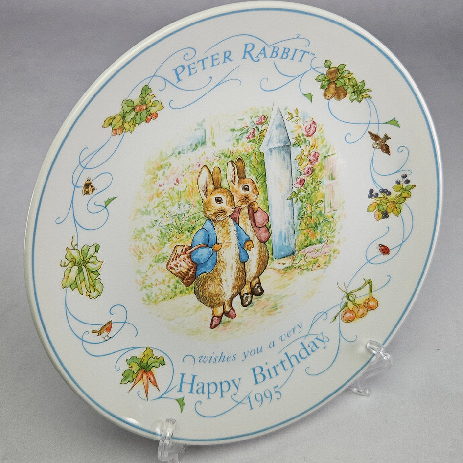 Wedgwood Peter Rabbit 1995 Birthday Plate