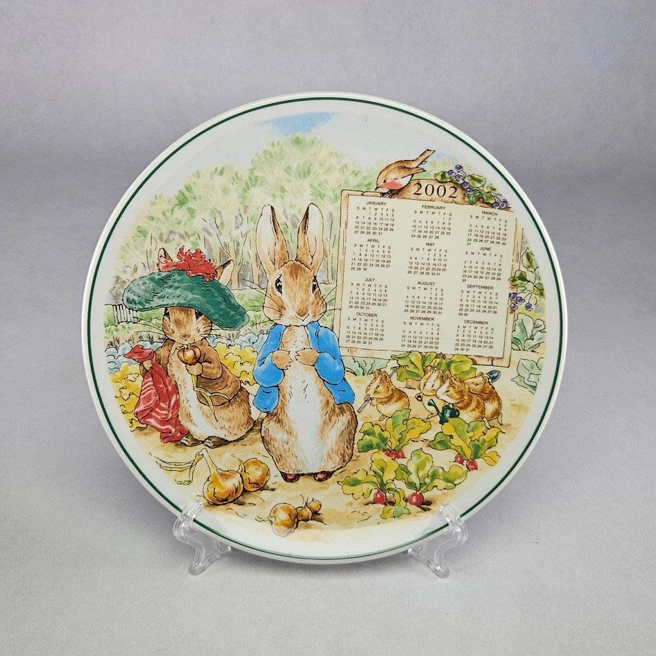 Wedgwood Peter Rabbit 2002 Calendar Plate
