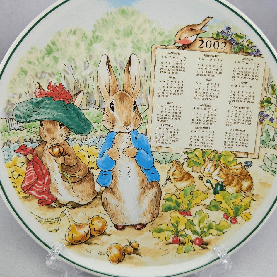 Wedgwood Peter Rabbit 2002 Calendar Plate