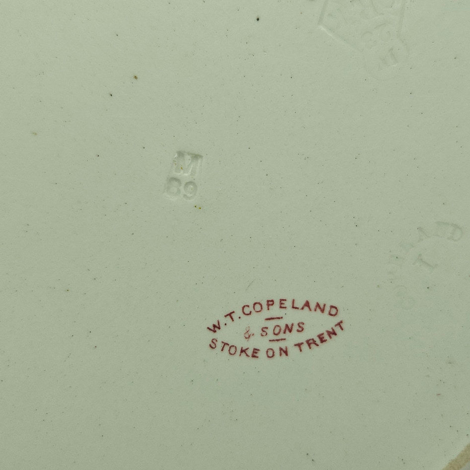 W.T. Copeland & Sons Red Willow Chinoiserie Transferware Plate