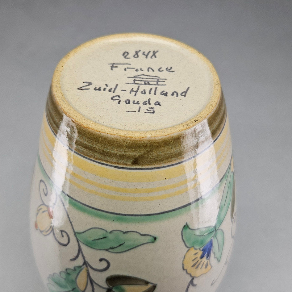 Zuid-Holland Gouda France Pattern Pottery Vase Model 284X
