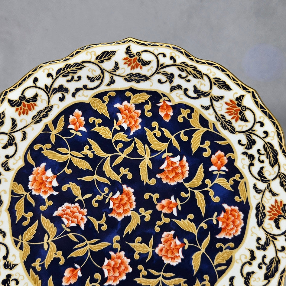 Anisa cobalt floral side plate with visible decorative details