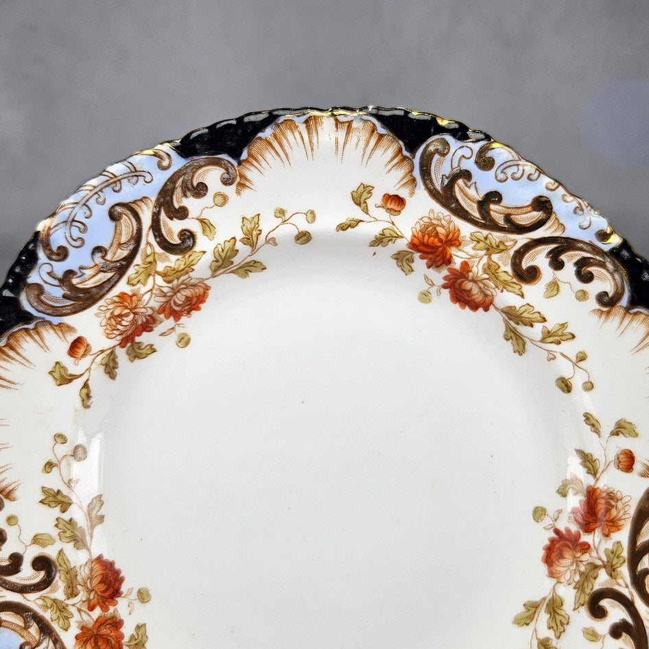 Aynsley floral scalloped side plate with visible decorative details