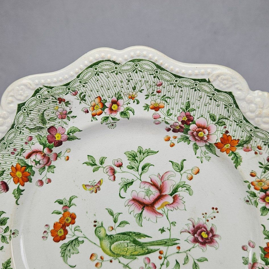 Close up of scalloped moulded rim detail