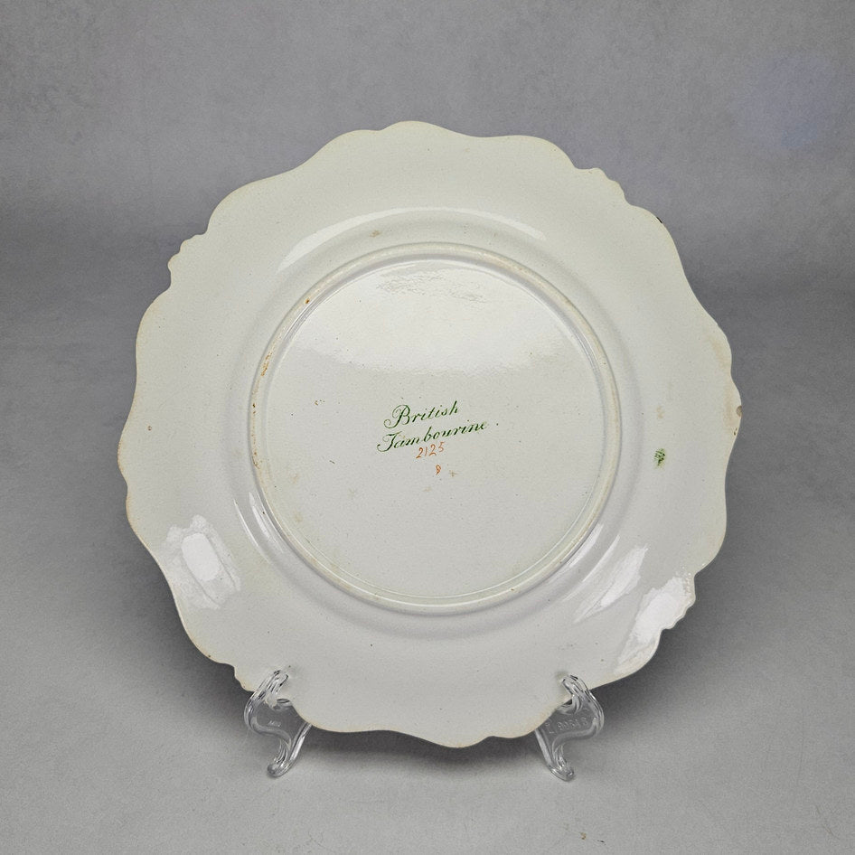 British Tambourine plate viewed from the side