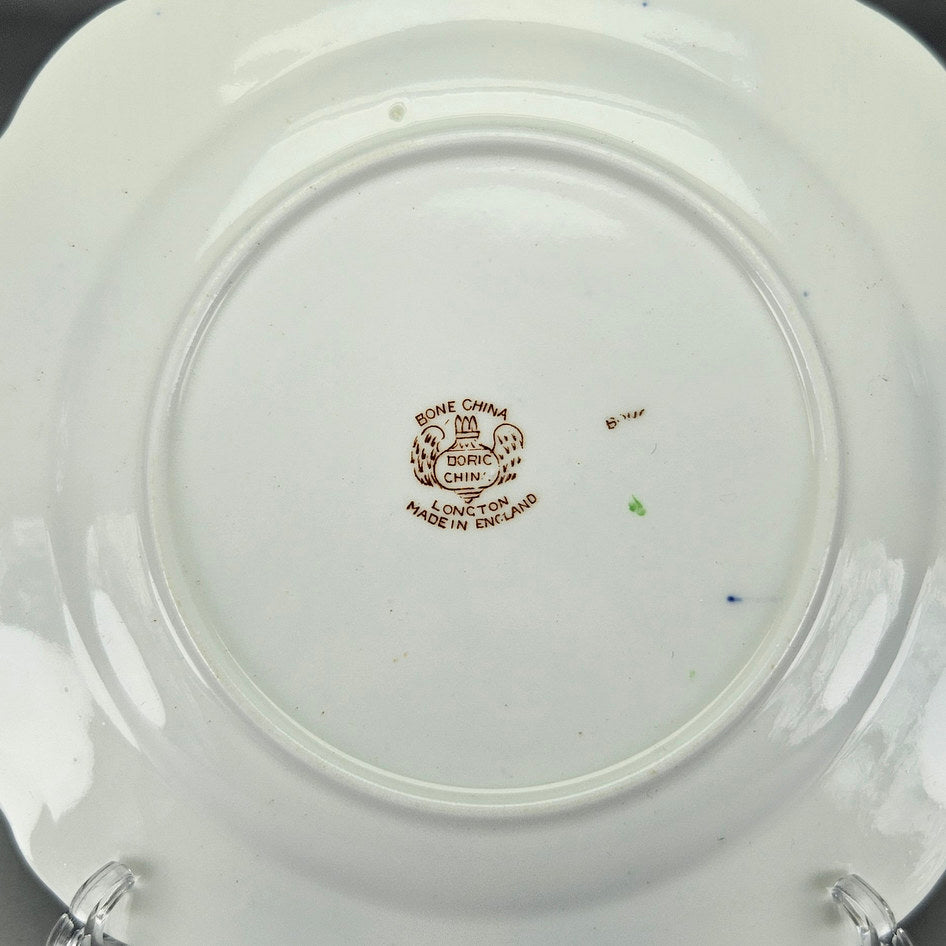 Close view of Doric China Longton England factory mark