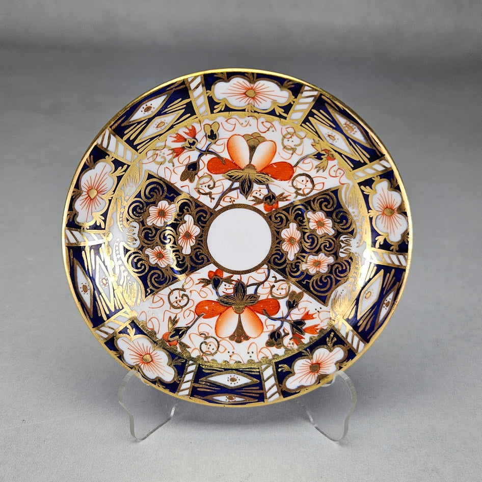 Derby 2451 saucer with cobalt panels and flowers