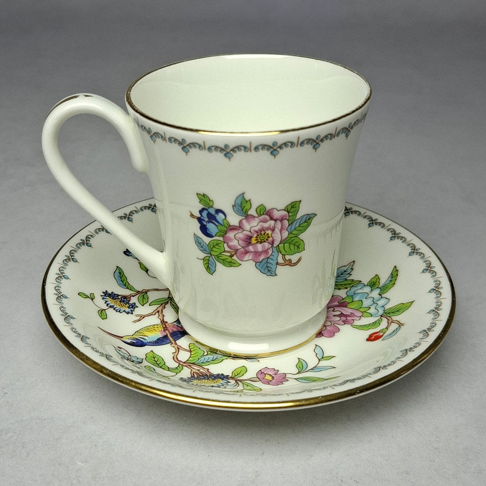 Aynsley Pembroke Pattern Fine Bone China Trio with Teacup, Saucer and Cake Plate