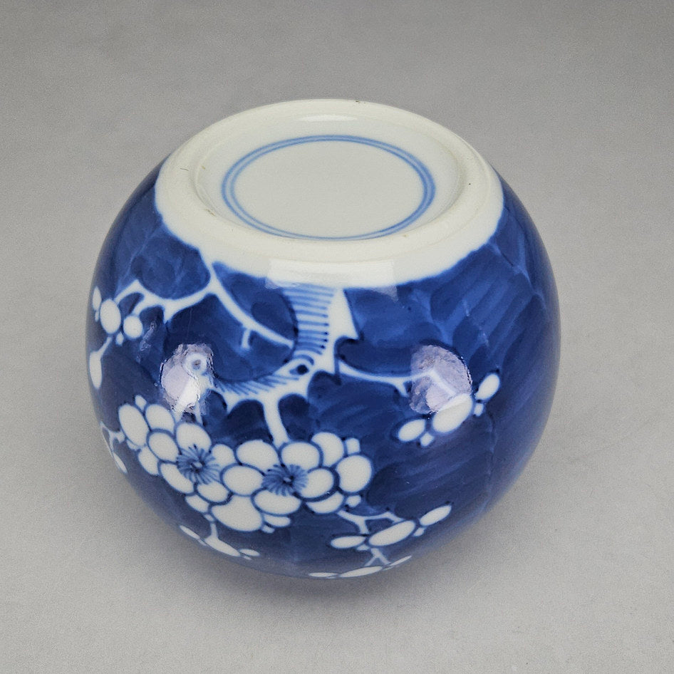 Blue and White Chinese Porcelain Prunus Cracked Ice Ginger Jar