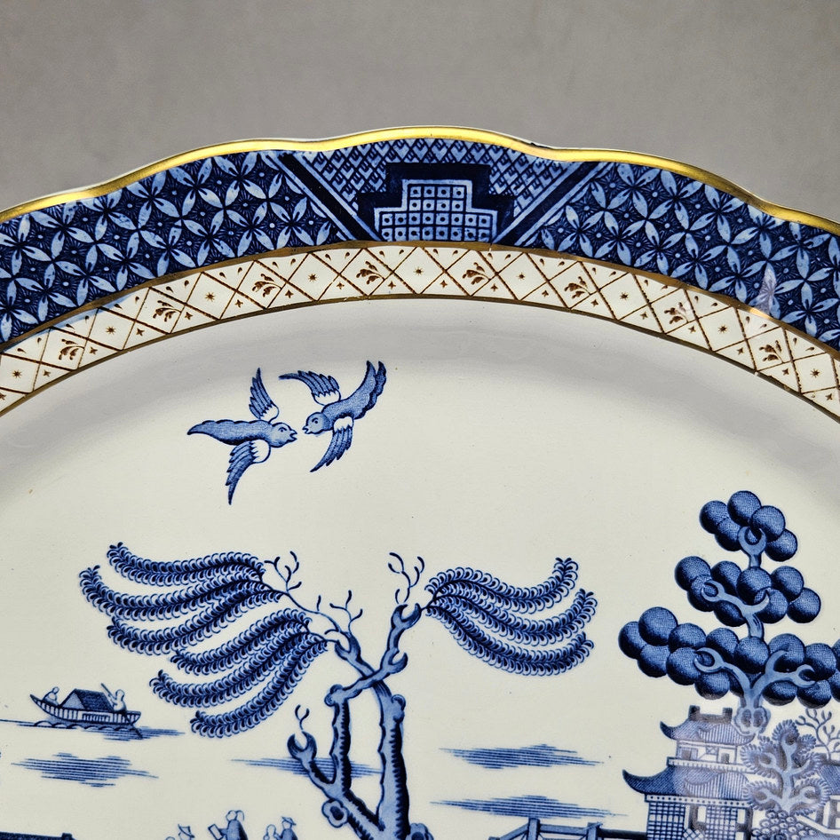 Booths Real Old Willow A8025 Oval Serving Platter, view 4