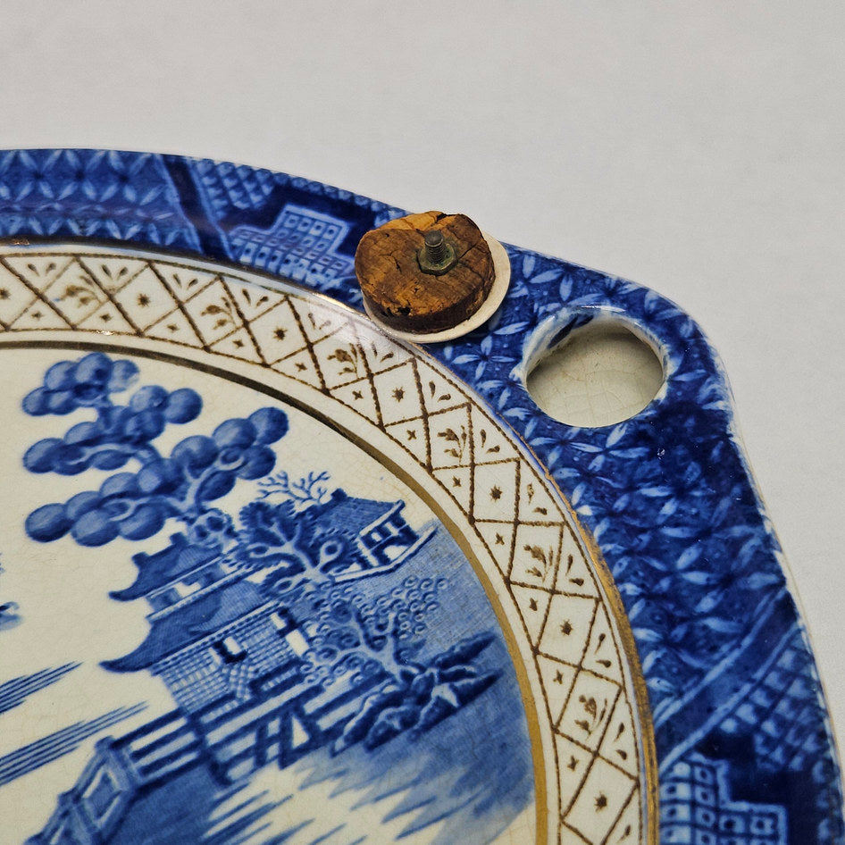 Booths Real Old Willow Blue and White Food Warmer Bowl