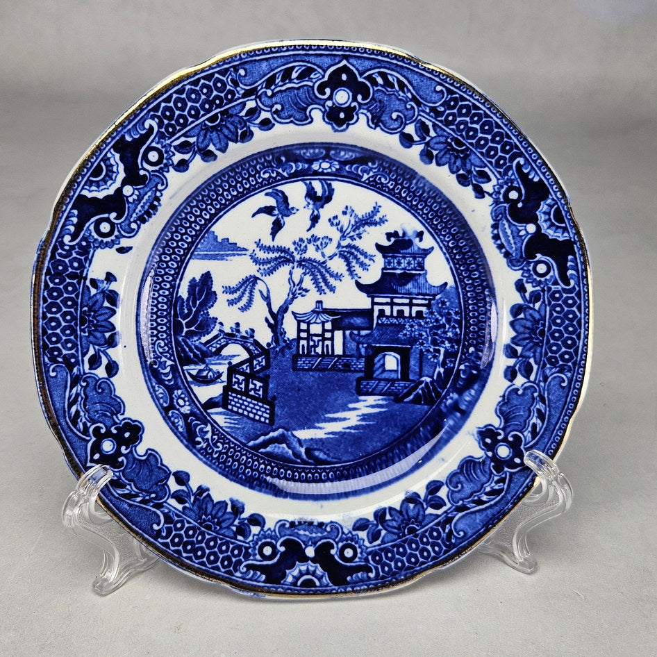 Burleigh Ware Blue Willow Gilt Side Plate, view 2