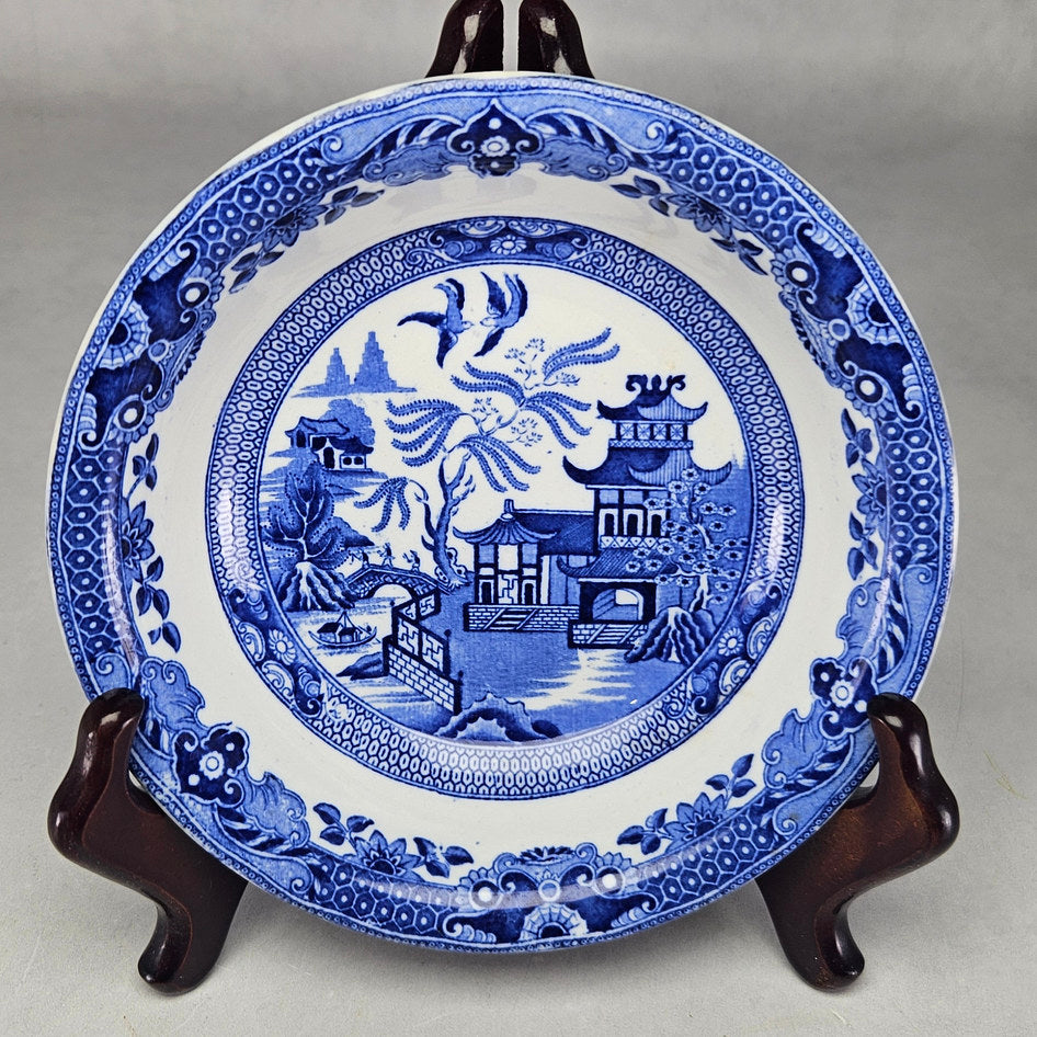 Burleigh Ware Willow Blue and White Small Bowl, view 2