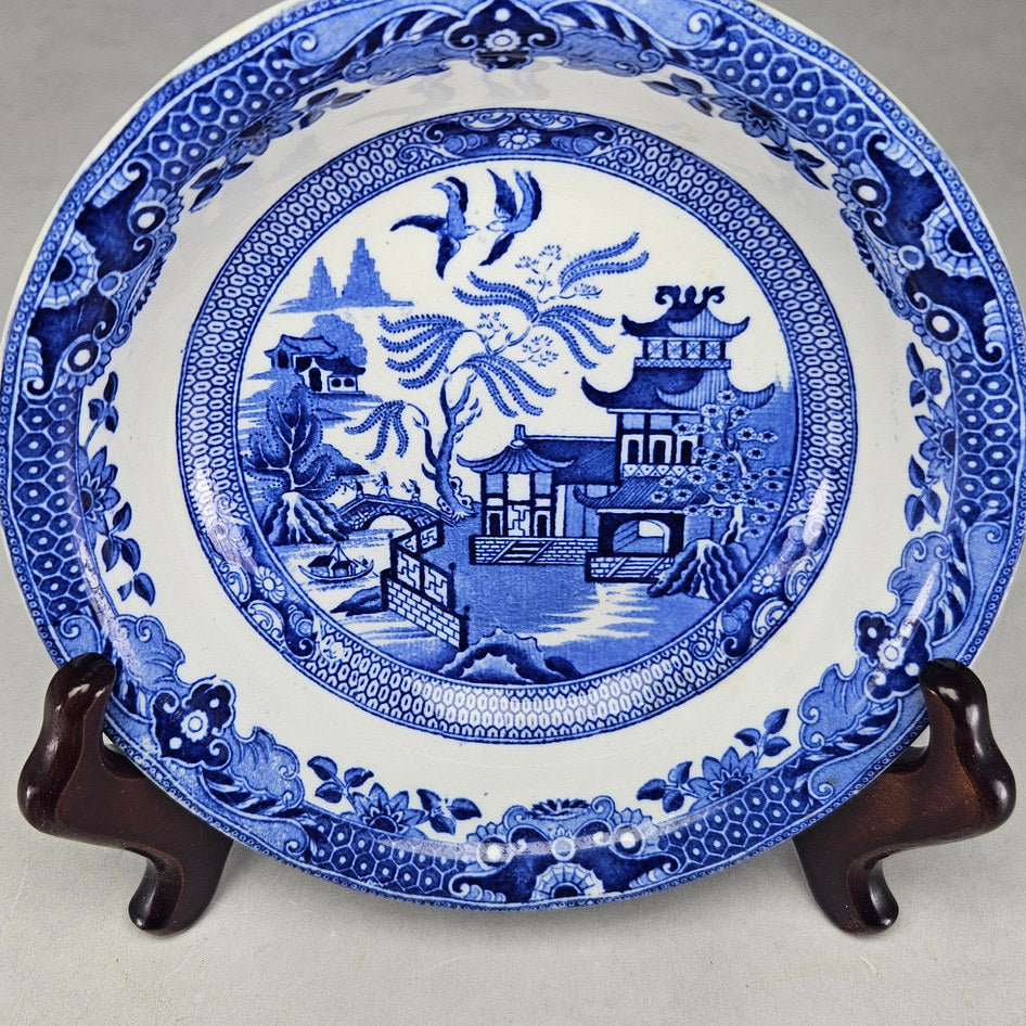 Burleigh Ware Willow Blue and White Small Bowl, view 3