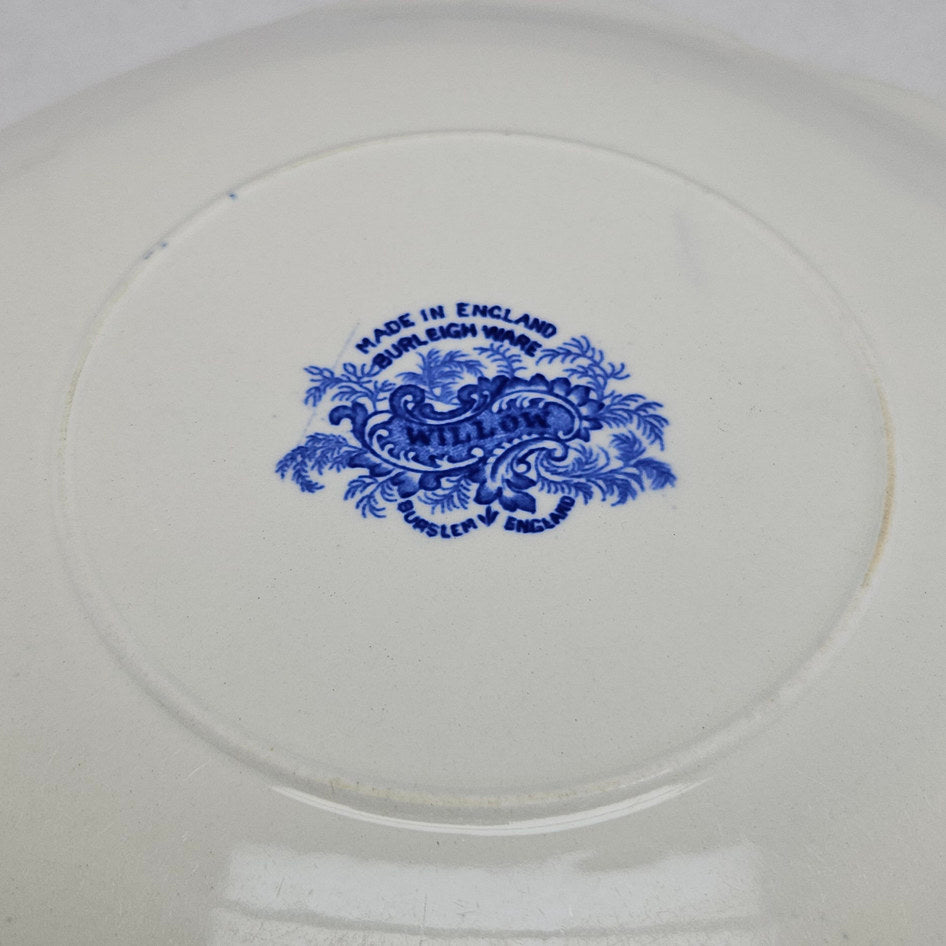 Burleigh Ware Willow Blue and White Rectangular Handled Serving Tray
