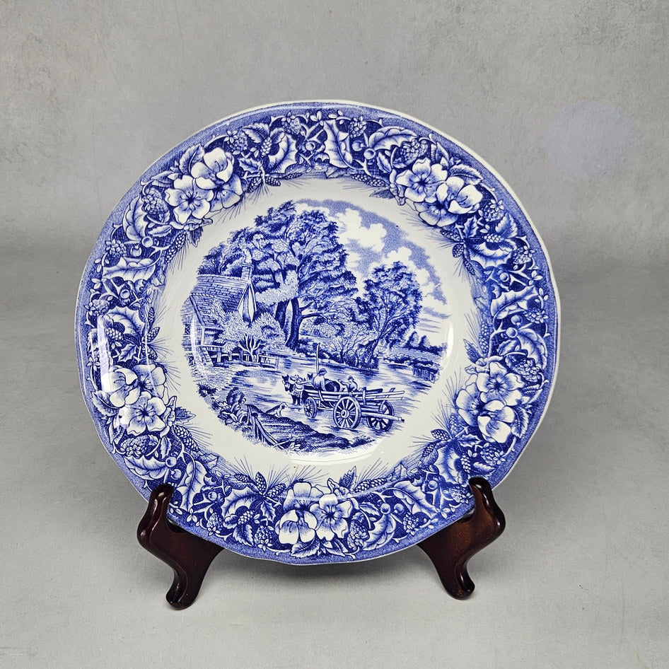 Ceramica Quadrifoglio Italian Blue-and-White Scenic Bowl, view 1