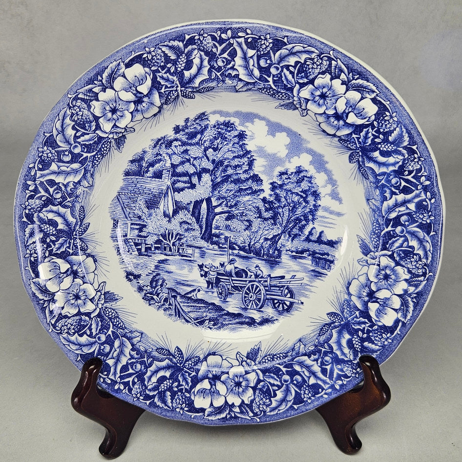 Ceramica Quadrifoglio Italian Blue-and-White Scenic Bowl, view 2