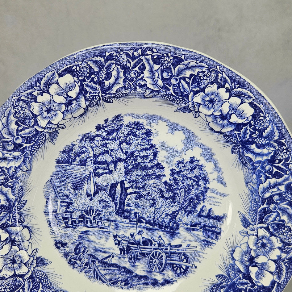 Ceramica Quadrifoglio Italian Blue-and-White Scenic Bowl, view 3