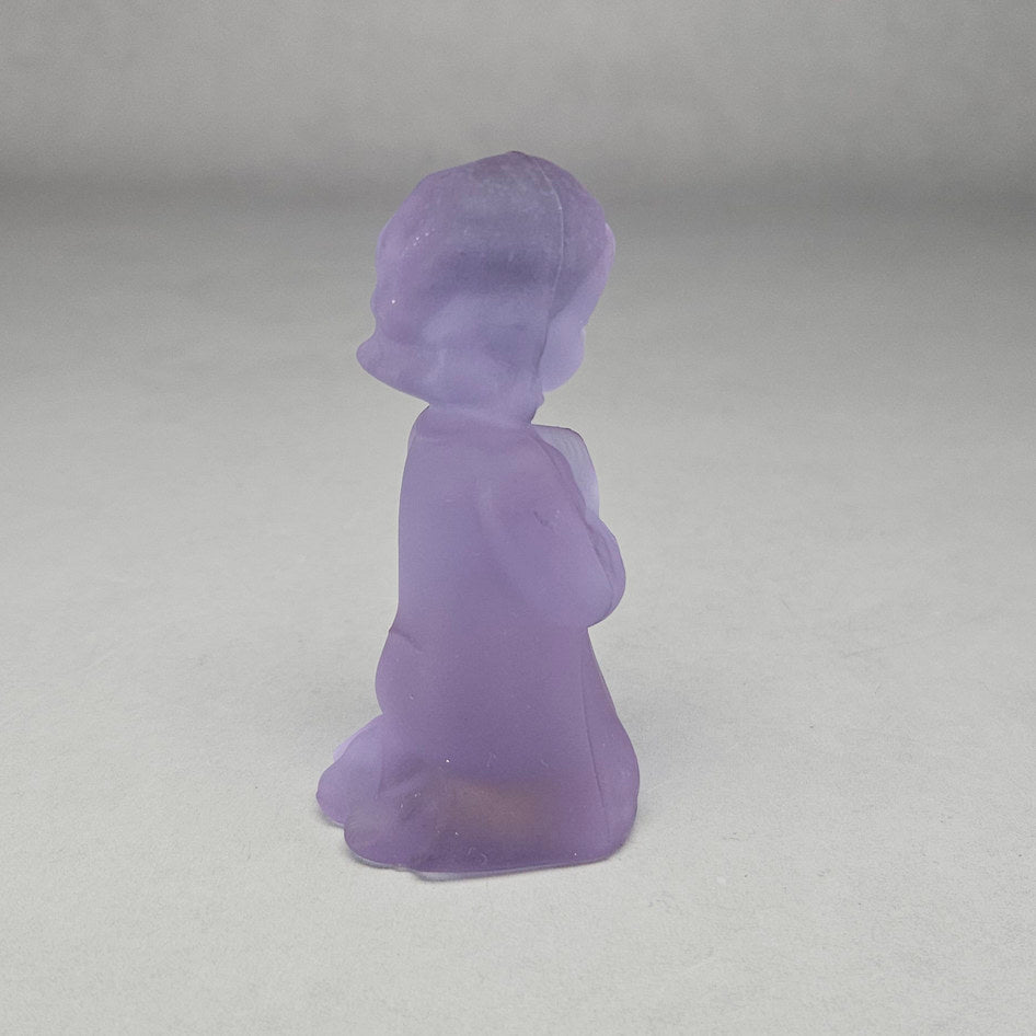 Cesare Toso Murano Neodymium Glass Praying Girl Figurine