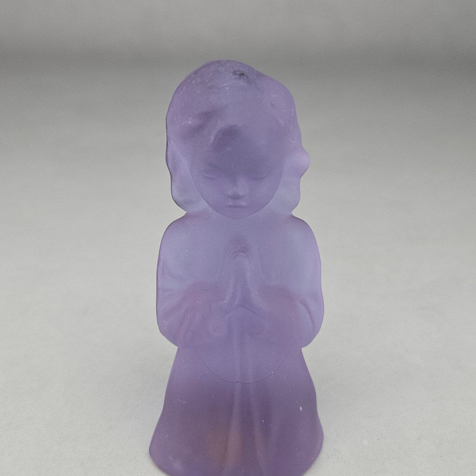 Cesare Toso Murano Neodymium Glass Praying Girl Figurine
