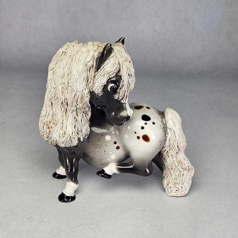 Cheval Ceramics Spotted Pony with Raised Hind Leg