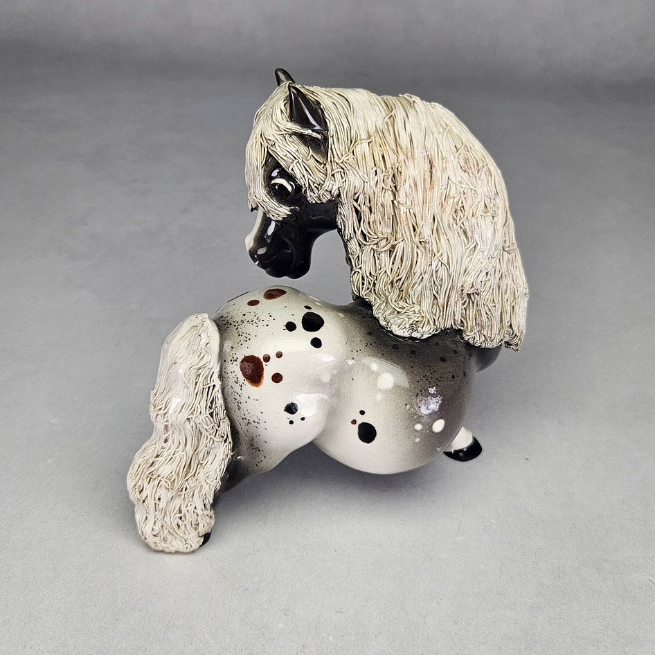 Cheval Ceramics Spotted Pony with Raised Hind Leg