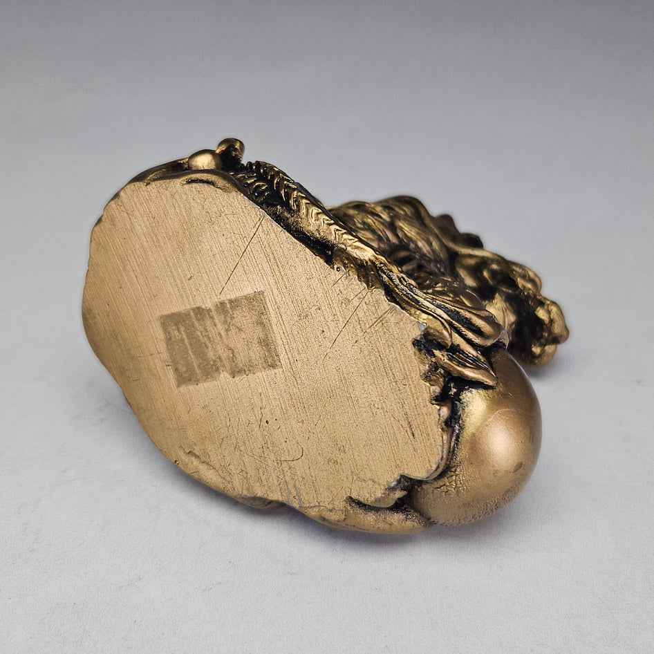 Pair of Chinese Gilded Resin Dragons with Orbs