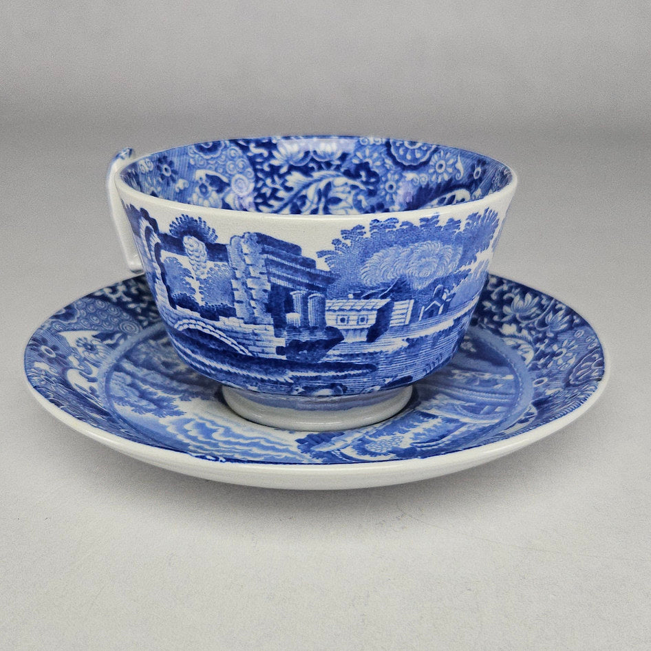Copeland Spode’s Italian Blue and White Tea Cup and Saucer