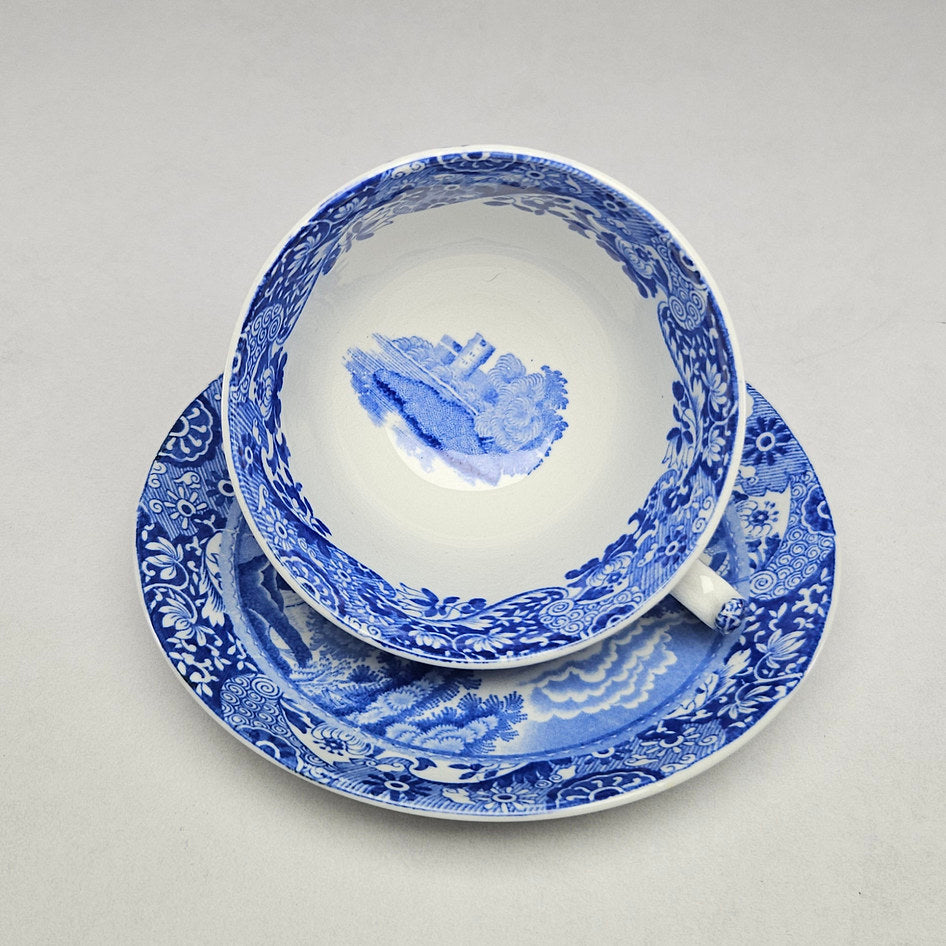 Copeland Spode’s Italian Blue and White Tea Cup and Saucer