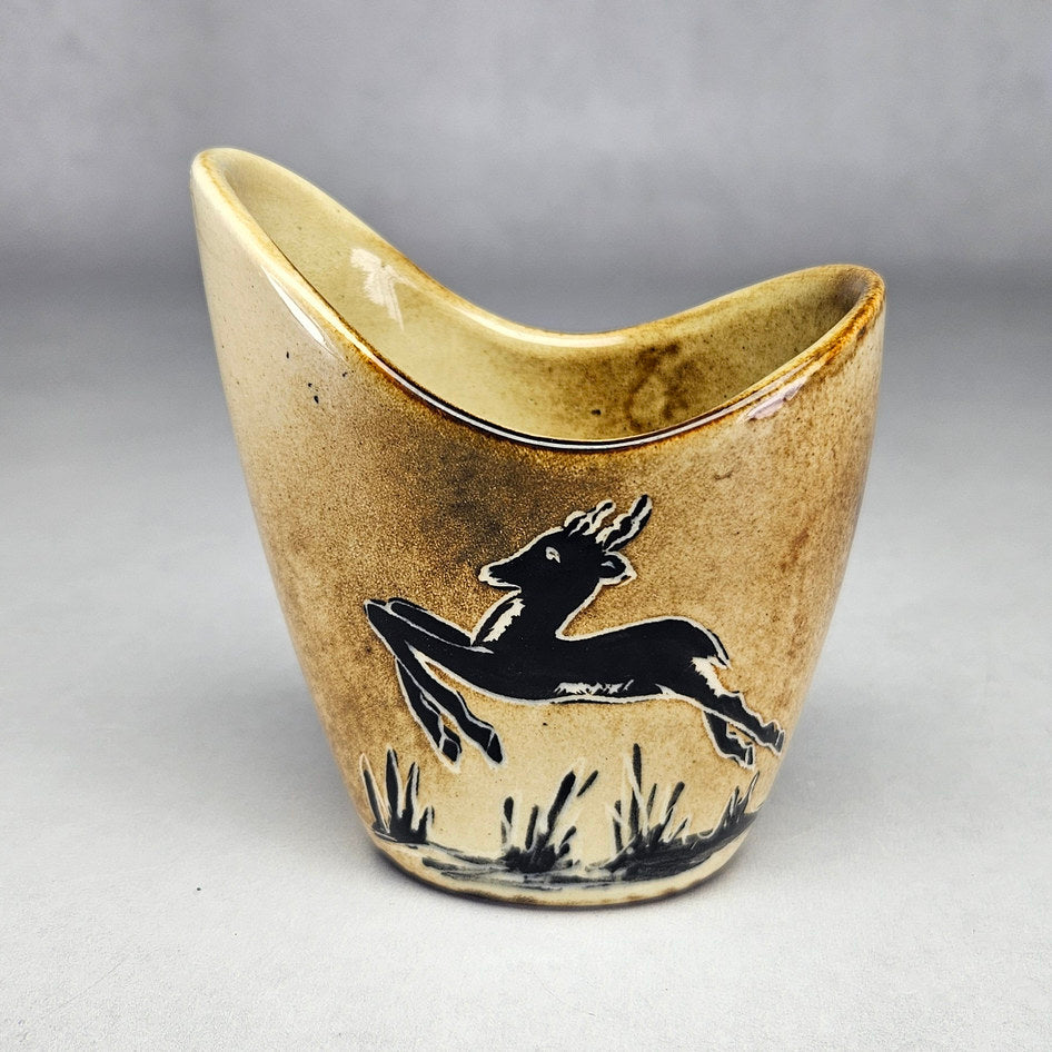 Crescent Ware A41A Hand-Painted Antelope Vase, view 1