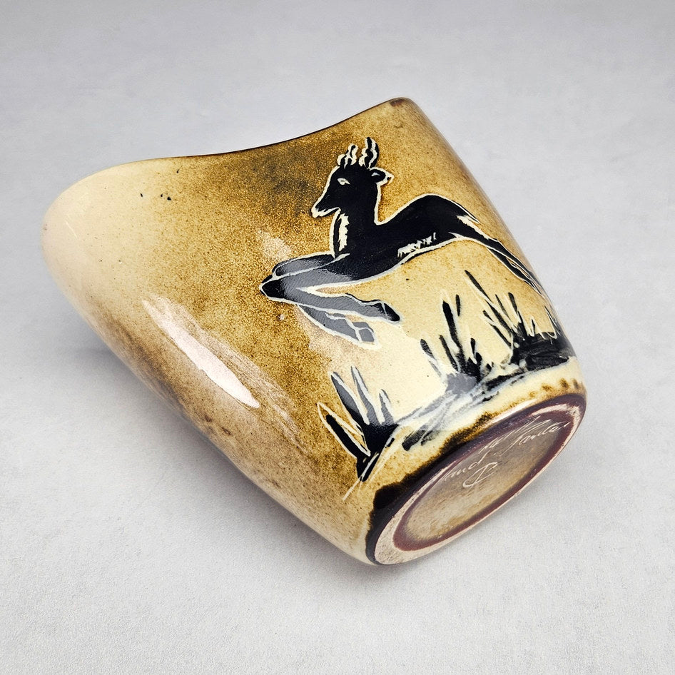Crescent Ware A41A Hand-Painted Antelope Vase, view 4