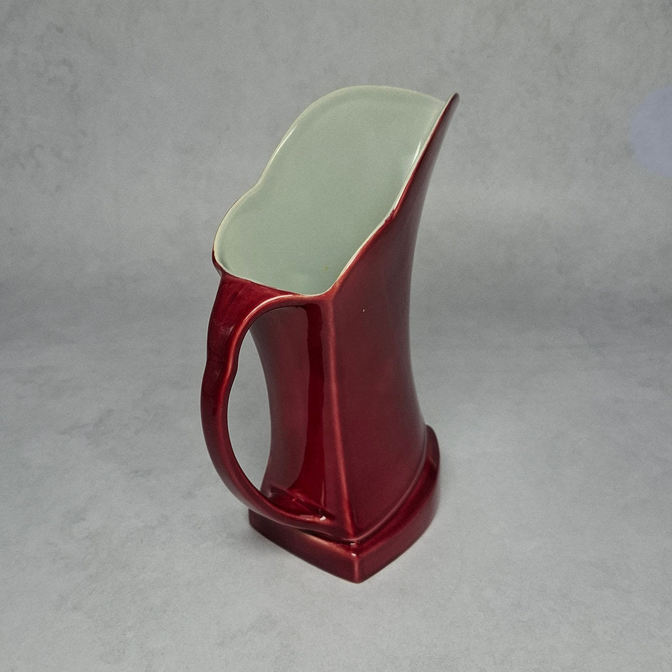 Crown Devon England Burgundy Ceramic Jug Model A449