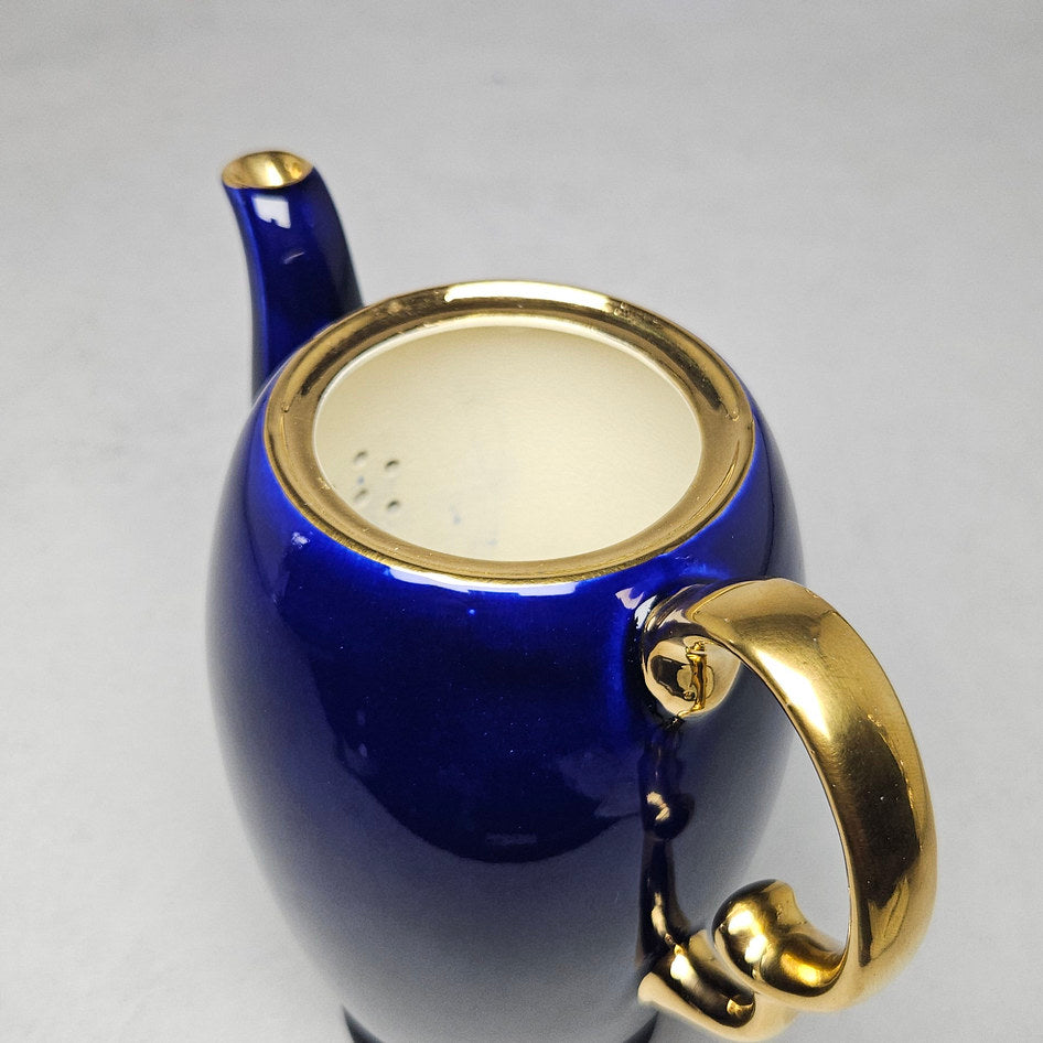 Crown Devon Linton Cobalt Blue Lidded Coffee Pot