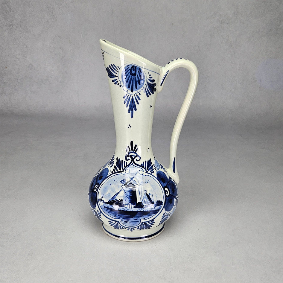 Delft Blue Hand-Painted Windmill Ewer, product view 1