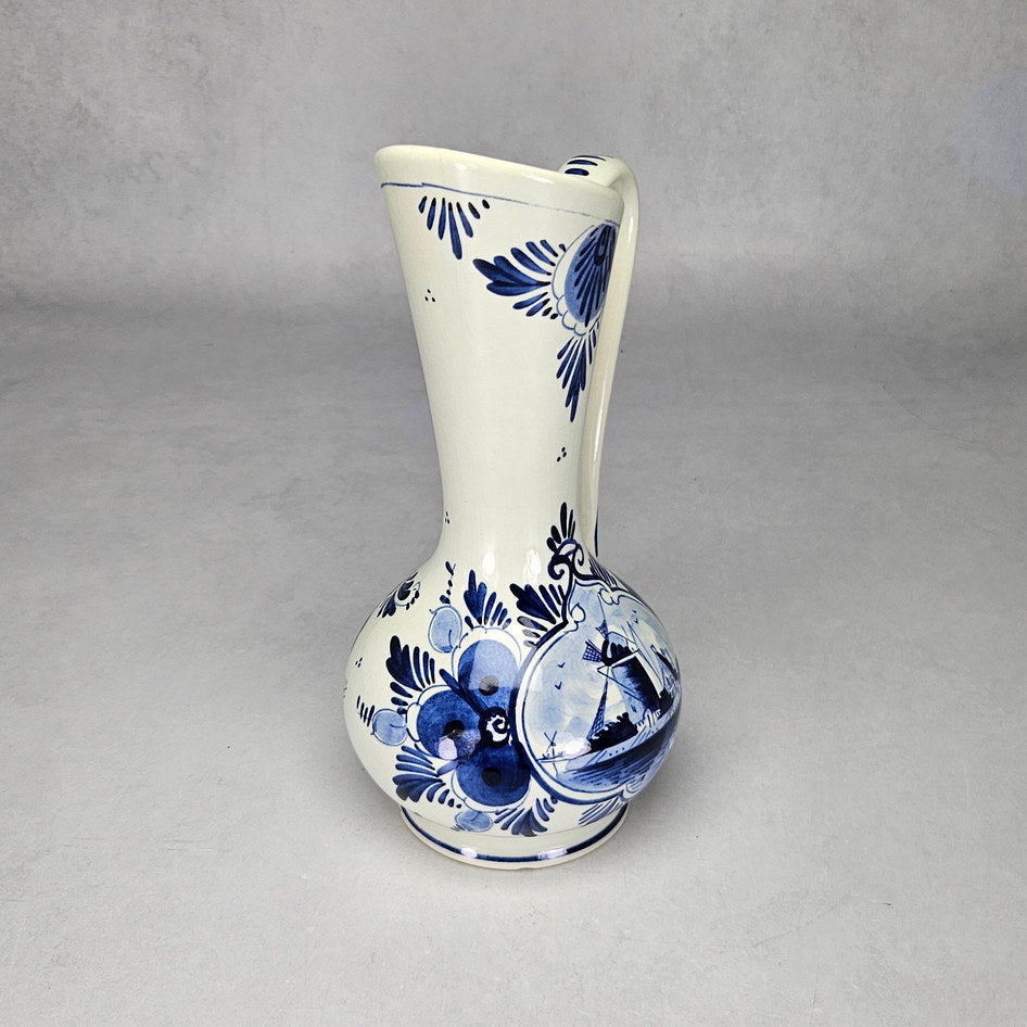 Delft Blue Hand-Painted Windmill Ewer, product view 4
