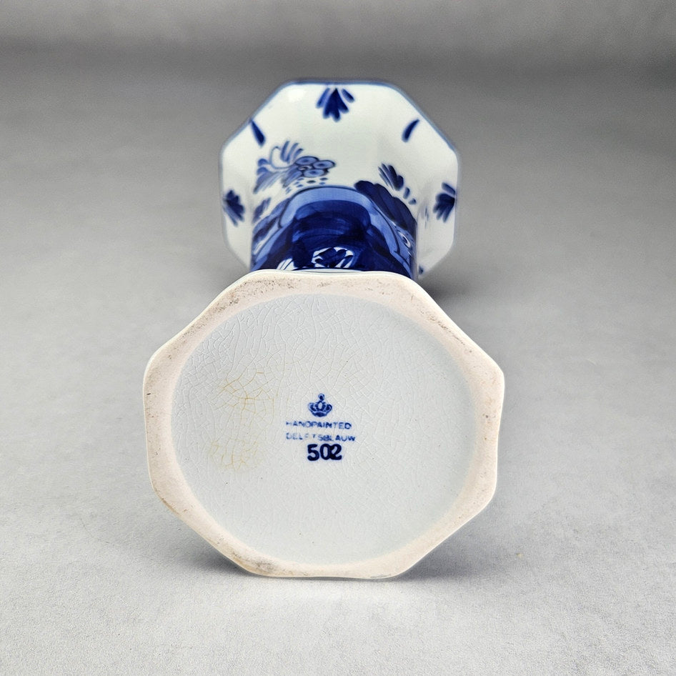 Delfts Blauw Blue-and-White Flared Floral Vase, product view 5