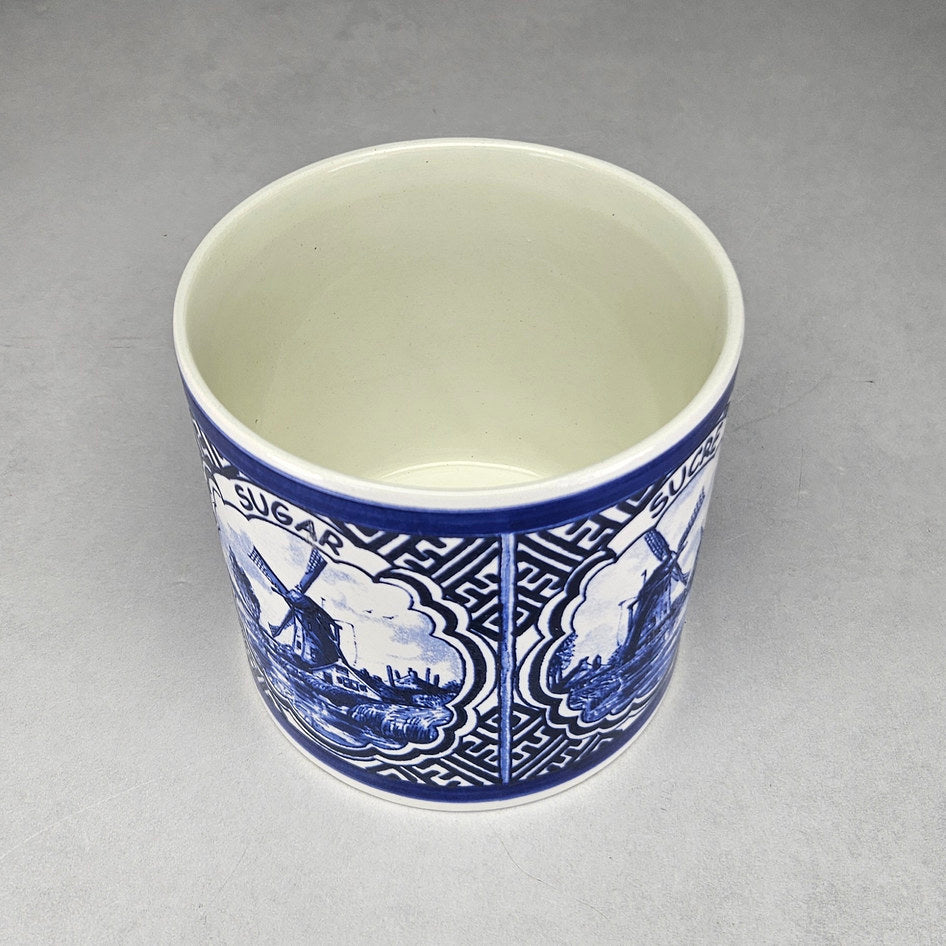 Hand-Painted Delfts Blauw Sugar Canister with Lid, product view 4